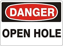 Safehouse Signs Open Hole - Danger Sign, 14" X 20", Aluminum (.040)