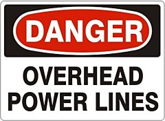 Safehouse Signs Overhead Power Lines - Danger Sign, 14" X 20", Aluminum (.040)