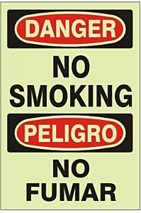 Safehouse Signs Danger No Smoking Peligro No Fumar, 10" X 14", Plastic (.040)