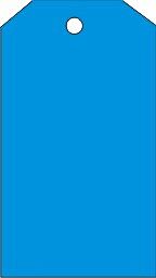 Safehouse Signs Blank Blue Tags, 6" X 3", Rigid Vinyl
