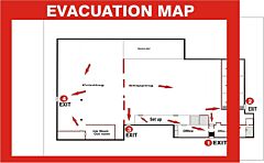 Safehouse Signs Glow Evacuation Map Holder, 12.5X18.5, Plastic Glow