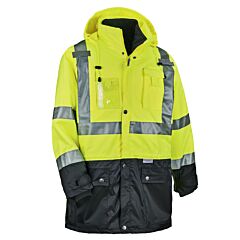 Ergodyne Glowear 8388 4-In-1 Hi-Vis Winter Jacket Parka Black Bottom
