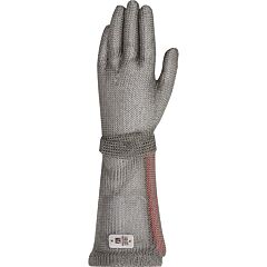 Us Mesh Usm-1547 Stainless Steel Mesh Gloves With Spring Closure, Forearm Length, Silver