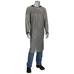 Us Mesh Usm-4300L Stainless Steel Mesh Full Body Tunic With Sleeves, Silver