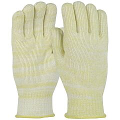 Qrp 49G Seamless Knit Twaron Dry Handling Heat Gloves, 10", Yellow