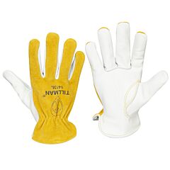Tillman 1413-Xl Top Grain/Split Cowhide Unlined Leather Rolled Cuff Drivers Glove, Size X-Large