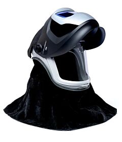 3M M-409Sg Versaflo Leather Shroud/Helmet Cover Black/Silver