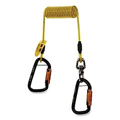 3M Dbi-Sala 1500160 Python Hook 2 Hook Coil Tether Devise 4X11 Yellow