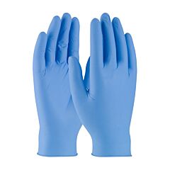 Qrp Sqbf09 Disposable Nitrile Gloves, Powder Free With Textured Grip, 3 Mil, Blue