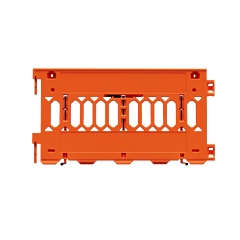 Plasticade 2008-O 6' Ada Pathcade Barricade System, Orange, No Sheeting, Striped Sheeting Direction: None