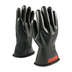 Novax 150-0-11 Insulating Gloves, Class 0, 11 Inch, Black, Straight Cuff