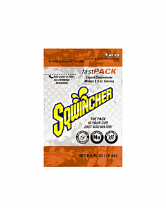 Sqwincher 159015306 Fast Pack Drink Mix, Tea, 0.6 Fl Oz, Pack, Yields 6 Oz