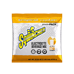 Sqwincher 159016049 Powder Packs, Tropical Cooler, 23.83 Oz, Yields 2.5 Gal