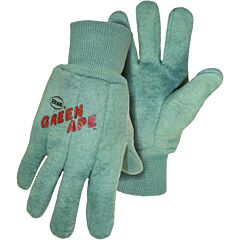 Boss 1Bc0313 Premium Grade Chore Gloves With Single Layer Palm, Single Layer Back And Nap-Out Finish, Knit Wrist, Green