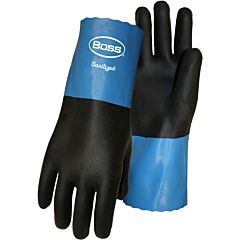 Boss 1Cn0034 Lightweight Neoprene Coating With Cotton Knit Lining And 11" Long Pinked Cuff, Black