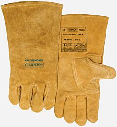 Weldas 10-2000Xl Comfoflex Welding Gloves, Side Split Leather, Cotton/Foam Lined, Buck Tan, Size X-Large, 1/Pair