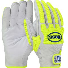 West Chester 9916 Premium Goatskin Driver'S Gloves, Cut Liner, Hi-Vis Tpr