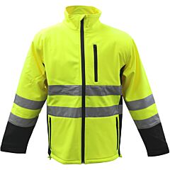 Boss 3Ss7000 Ansi Type P Class 2 Waterproof Softshell Jacket, Hi-Vis Yellow