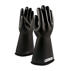 Novax 150-1-14 Class 1 Rubber Insulating Glove With Straight Cuff - 14", Black
