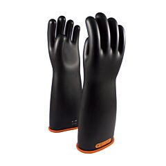 Novax 155-4-18 Class 4 Rubber Insulating Glove With Straight Cuff - 18", Black