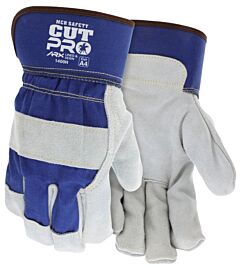 Mcr Safety 1400Hs Gloves, Knuckle Strap, 2 1/2” Plasticized Safety Cuff, Arx Aramid Liner, Ansi A4, Abr3, P3, H3, Size 0
