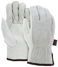 Mcr Safety 32056Xxl Gloves, Competitive Value Grade, Cow Grain Palm, Gray Split Leather Back, Keystone Thumb, Size 2X-Large