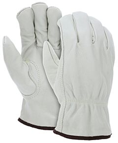 Mcr Safety 32801M Gloves, Competitive Value Grade Grain Cow Driver, Thernal Lining, Keystone Thumb, Ansi Abrasion 3, Puncture 3, Heat 2, Size Medium