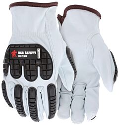 Mcr Safety 36136S Gloves, Competitive Value Grade, Keystone Thumb, Tpr Back Of Hand, Ansi Puncture 3, Impact Level 1, Size Small