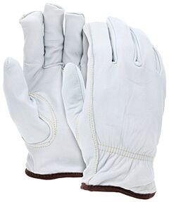 Mcr Safety 3613Hs Gloves, Select Grain Goatskin Driver, Aramid Liner, Ansi Cut A4, Abrasion 4, Puncture 3, Heat 3, Size Small