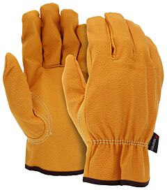 Mcr Safety 3720M Gloves, Yellow/Gold - Synthetic Grain Pigskin Driver, Keystone Thumb, Size Medium