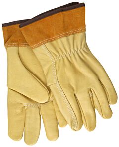 Mcr Safety 4903Lxl Gloves, Industry Grade Grain Cowhide Mig/Tig Welder, Split Leather Cuff, Size X-Large