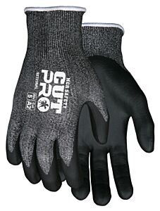 Mcr Safety 92723Nfs Gloves, Cut Pro A2, 13 Gauge, Salt/Pepper Hppe/Syn Shell, Black Nitrile Foam Palm/Fingers, Ansi Cut A2, Abrasion 5, Puncture 4, Dexterity 5, Size Small