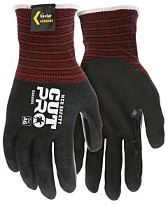 Mcr Safety 9388Nfxxl Gloves, “Cutpro”, 18 Gauge, Black Kevlar/Steel/Hppe/Mod-Acrylic/Spandex Shell, Black Bnf Coated Palm And Fingers, Reinforced Thumb Crotch, Ansi Cut Level A6, Size 2X-Large