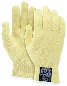 Mcr Safety Sa9375M Gloves, Cut Pro A3, 7 Gauge, Yellow Arx Aramid Fiber Glove, Plain, Size Medium