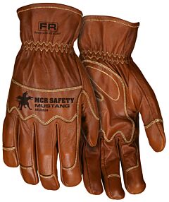 Mcr Safety Mu3624Xl Gloves, Mustang Utility Glove, Grain Goat Driver, Wing Thumb, Ansi Abrasion 3, Puncture 3, Heat 3, 28.6 Cal/Cm2-Cat3, Size X-Large