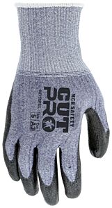 Mcr Safety 92715Pus Gloves, Cut Pro A3, 15 Ga, Blue Hppe/Synthetic Shell, Gray Pu Coated Palm/Fingers, Cut Level A3, Abrasion 5, Puncture 4, Size Small