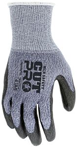 Mcr Safety 92745Pul Gloves, Cut Pro A4, 15 Ga, Navy Blue Hppe/Synthetic Shell, Gray Pu Coated Palm/Fingers, Cut Level A4, Abrasion 4, Puncture 3, Size Large