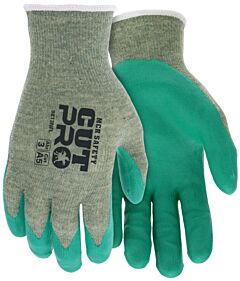 Mcr Safety 9813Nfl Gloves, Cut Pro A5, 13 Gauge Green Arx Aramid/Synthetic Shell, Green Nitrile Foam Coated Palm/Fingertips, Cut A5, Abrasion 4, Puncture 3, Size Large