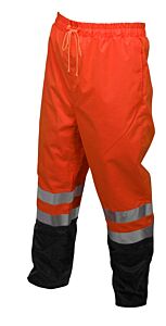 Mcr Safety 591Spwx2 "Luminator", Class E, Waist Pant, 2” Silver Reflective Material, Orange W/Black Shading Around The Ankles, Size 2X-Large