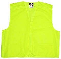 Mcr Safety Vmlbal Type R, Csa, Economy, Solid, 2” Orange/Silver Stripe, Zipper, D-Ring, Lime, Size Large