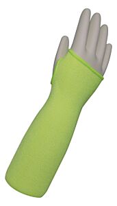 Armor Guys 01-019T Cut Resistant Sleeve 18" 100% Hi-Vis Yellow Taeki5 Sleeve With Thumb Hole, Ansi A4