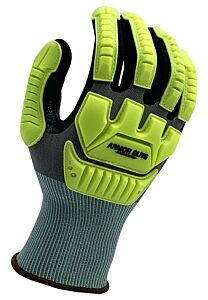 Armor Guys 00-847-Xs Cut Resistant Gloves, Gray Kyorene Pro Liner With Foam Nitrile Palm And Back Protection, Ansi A4, Size X-Small