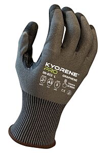 Armor Guys 00-853-Xl Cut Resistant Gloves, Gray Kyorene Pro Liner With Black Pu Palm Coating, Thumbcrotch Reinforcement, Touch Screen,Ansi A5, Size X-Large