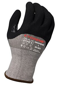 Armor Guys 00-602-Xl Cut Resistant Gloves, Gray Kyorene Liner With Black Hct Micro Foam Nitrile 3/4 Coating And Reinforced Thumb Crotch, Ansi A6, Size X-Large