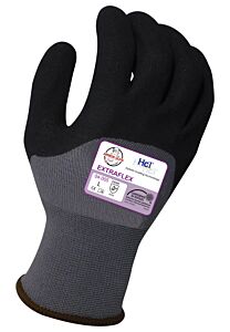 Armor Guys 04-005-2X General Purpose Gloves, Extraflex Gray Nylon Liner With Black Hct Micro Foam Nitrile Palm And 3/4 Coating With Dots, Size 2X-Large