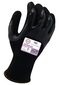 Armor Guys 04-006-M Cut Gloves, 13 Gauge, Extraflex® Black Nylon Liner With With 3/4 Black Nitirle Knuckle Coating And Black Micro Foam Nitrile Palm Coating, Size Medium
