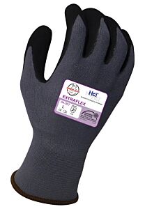 Armor Guys 04-007-S General Purpose Gloves, Extraflex Gray Nylon Liner With Foam Nitrile Palm With Dots, Size Small