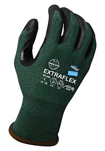 Armor Guys 04-250-S Cut Resistant Gloves, Extraflex Cut Resistant Liner With Black Hct Nano Foam Nitrile Palm Coating And Nitrile Reinforced Thumb Crotch, Ansi A2, Size Small