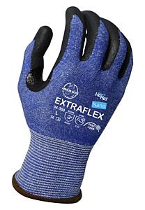 Armor Guys 04-350-L Cut Resistant Gloves, Extraflex Cut Resistant Liner With Black Hct Nano Foam Nitrile Palm Coating And Nitrile Reinforced Thumb Crotch, Ansi A3, Size Large