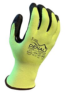 Armor Guys 04-420Hv-Xs Cut Resistant Gloves, Extraflex Cut Resistant Liner, Black Pu Palm Coated, Nitrile Reinforced Thumb Crotch, Touchscreen, Ansi A4, Size X-Small